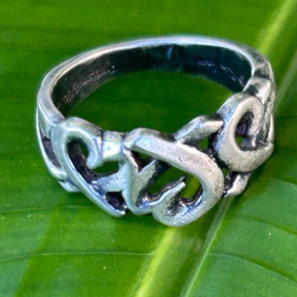 Vintage’s Tiffany & CO sterling silver Paloma Picasso loving hearts ring SZ 5.25